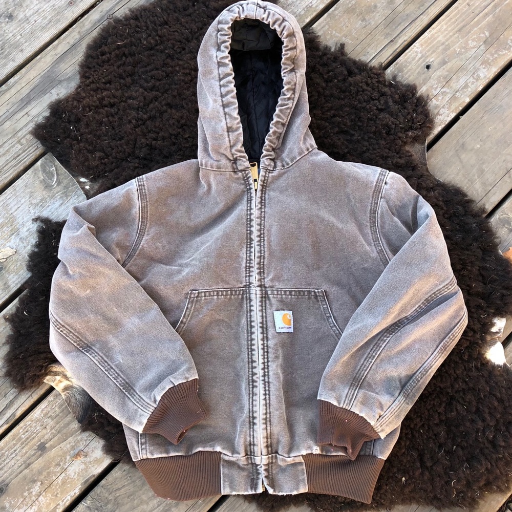 Carhartt Youth Size 6 Light Brown Quilted Jacket